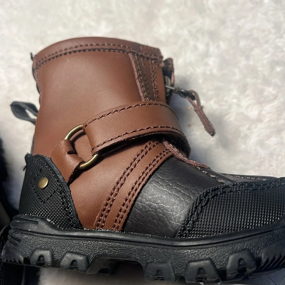NWT Polo Ralph Lauren Colbey Toddler Boots Size 5 | Zip Up | $88 Retail - Picture 8 of 14
